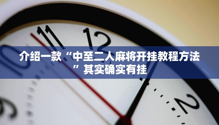 介绍一款“中至二人麻将开挂教程方法”其实确实有挂