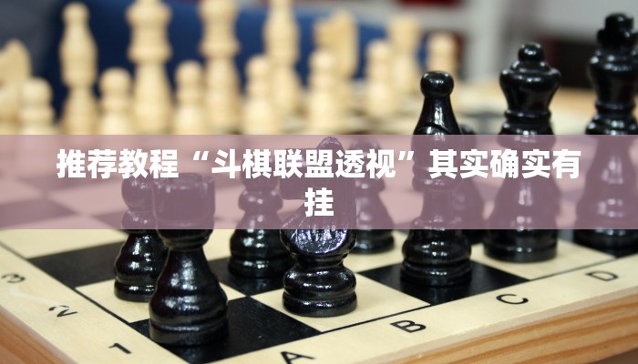 推荐教程“斗棋联盟透视”其实确实有挂