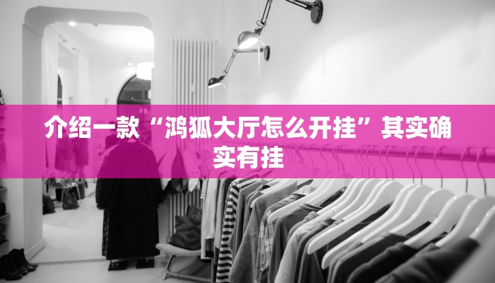 介绍一款“鸿狐大厅怎么开挂”其实确实有挂
