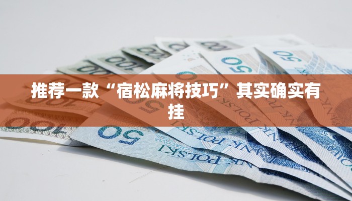推荐一款“宿松麻将技巧”其实确实有挂