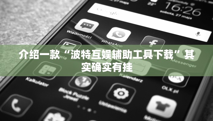 介绍一款“波特互娱辅助工具下载”其实确实有挂