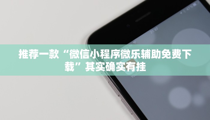 推荐一款“微信小程序微乐辅助免费下载”其实确实有挂
