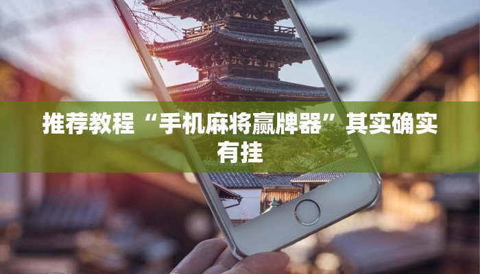 推荐教程“手机麻将赢牌器”其实确实有挂